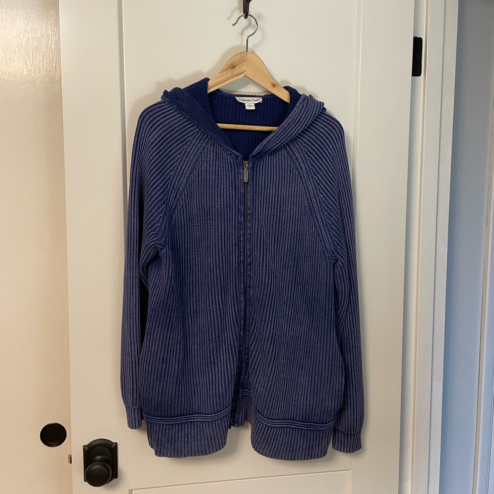 Barely worn coldwater creek cotton zip up cardigan